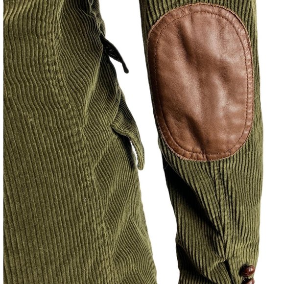 Ralph Lauren 2 Corduroy Blazer Vintage 1990s Jacket Olive Green Career Business - Picture 4 of 7